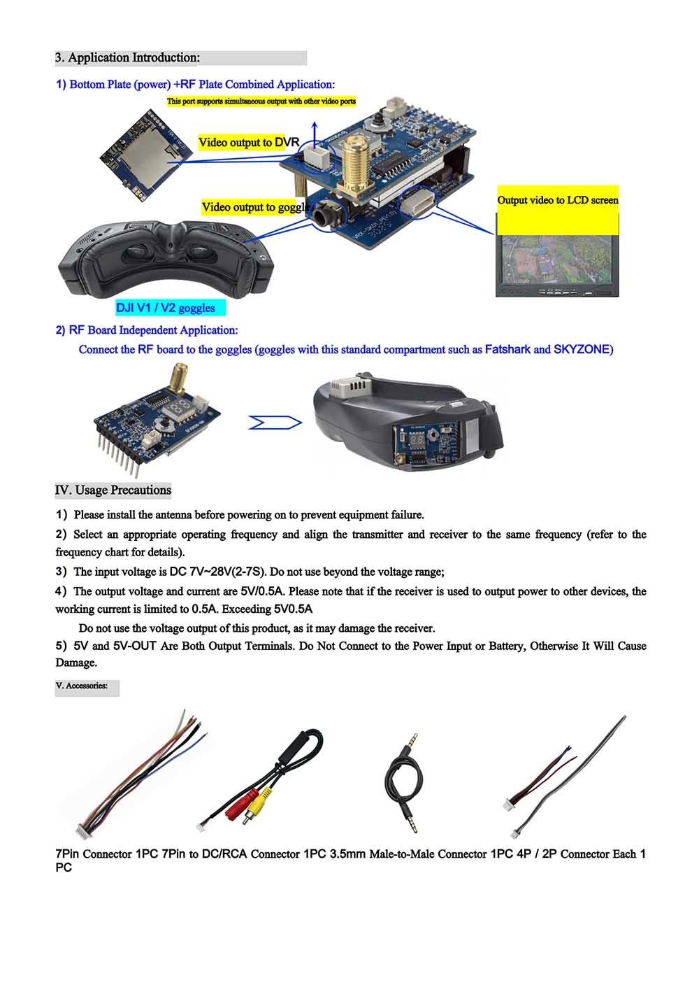 Analog fpv Video Receiver SK-VRX01 1.2G/1.3G/1.7G/2.2G 80CH Receiver FPV Drones analog video transmitter sk vrx01 1.2g/1.3g/1.7g/2.2g 80ch receiver fpv drones