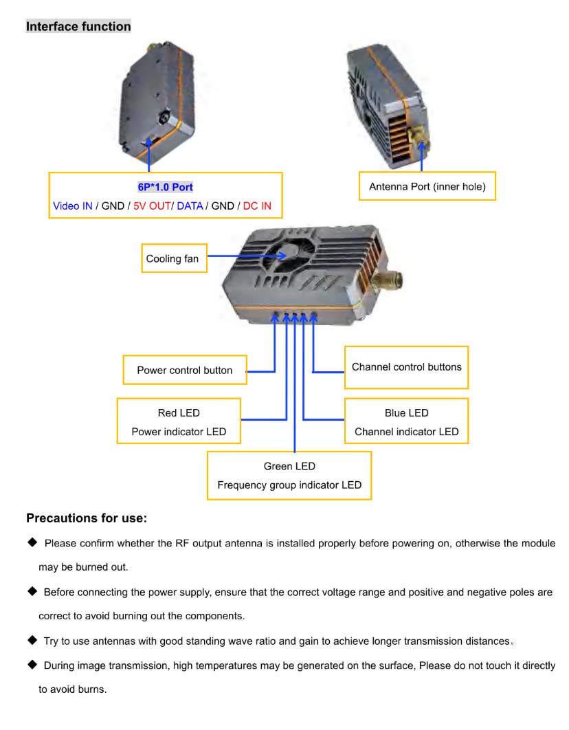 analog video transmitter 1.2g 1.3g 5.5w 9ch vtx f11 receiver vrx fpv drones (copy)