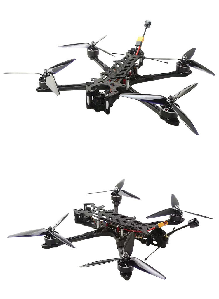 fpv long range remote control drone with camera bnf elrs 7inch quadcopter long range 2 3kg payload