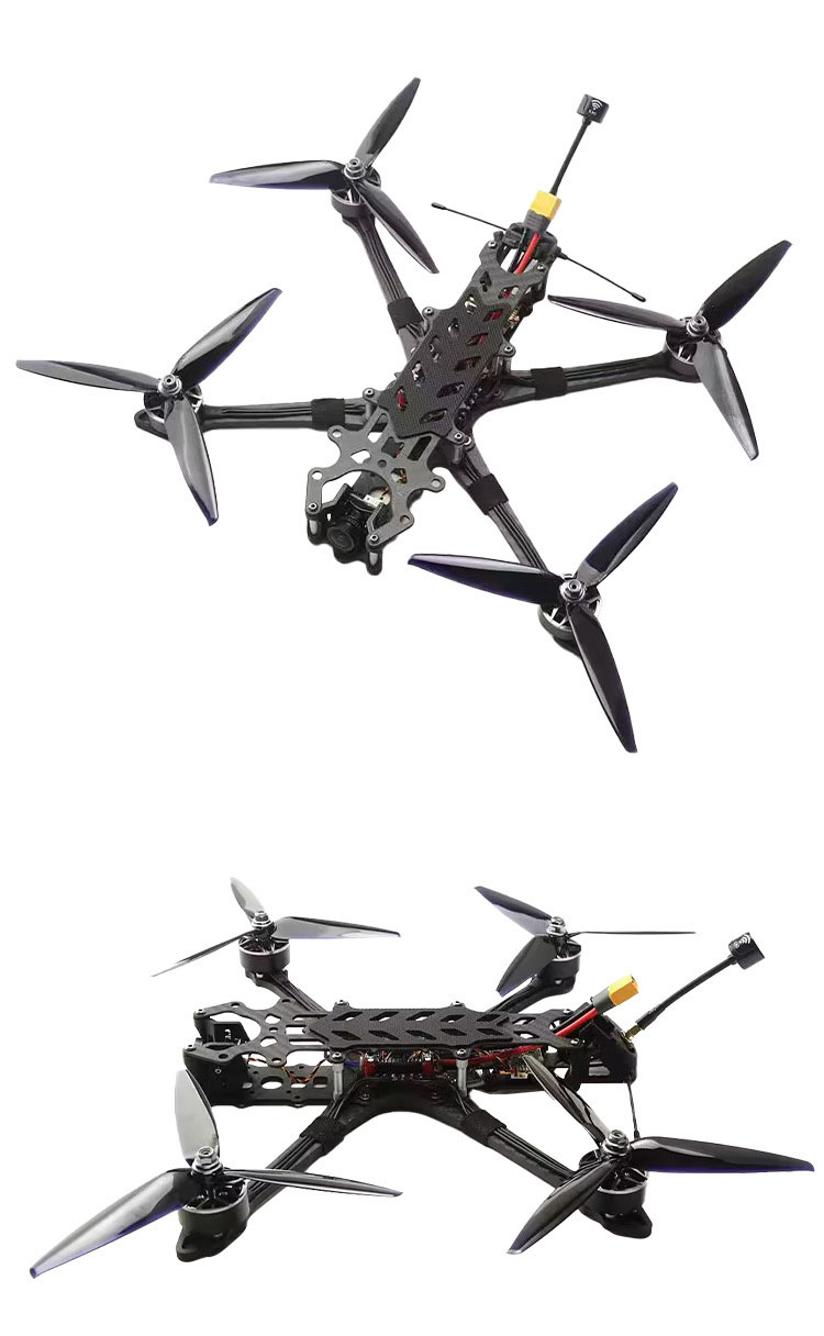 fpv long range remote control drone with camera bnf elrs 7inch quadcopter long range 2 3kg payload