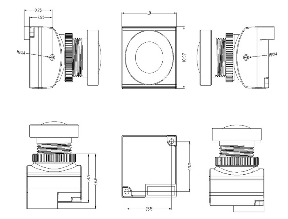 Night Vision Analog Fpv Drone Camera Quadcopter 1800TVL 0.00001 Lux Super Starlight for All-Weather Freestyle night vision analog fpv drone camera quadcopter 1800tvl 0.00001 lux super starlight for all weather freestyle
