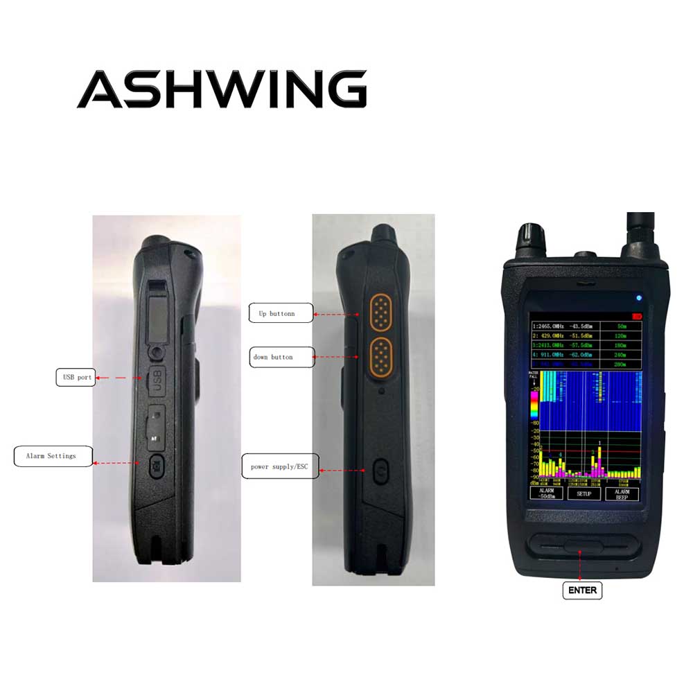 fpv drone signal detector handheld rf scanner 30 6000hz portable detection equipment device